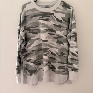 Aerie Gray Camouflage Sweater